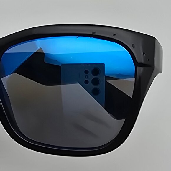 Spy Optic Baxter Gloss Black Frame Blue Mirror Lens Sunglasses Italy 54-20-132 - Picture 14 of 15